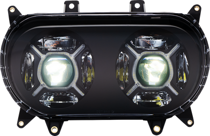 Custom Dynamics Double-X LED Headlight Assembly 2015-2024 Harley Road Glide FLTR