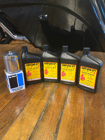 Cenpeco 4qt SAE 20W-50 Oil & Chrome Filter W/ Nut for 1999-2017 Harley Models