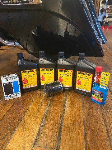 Cenpeco 4qt 20W-50 Oil & Black Filter W/ Nut Star Tron 1999-2017 Harley Models