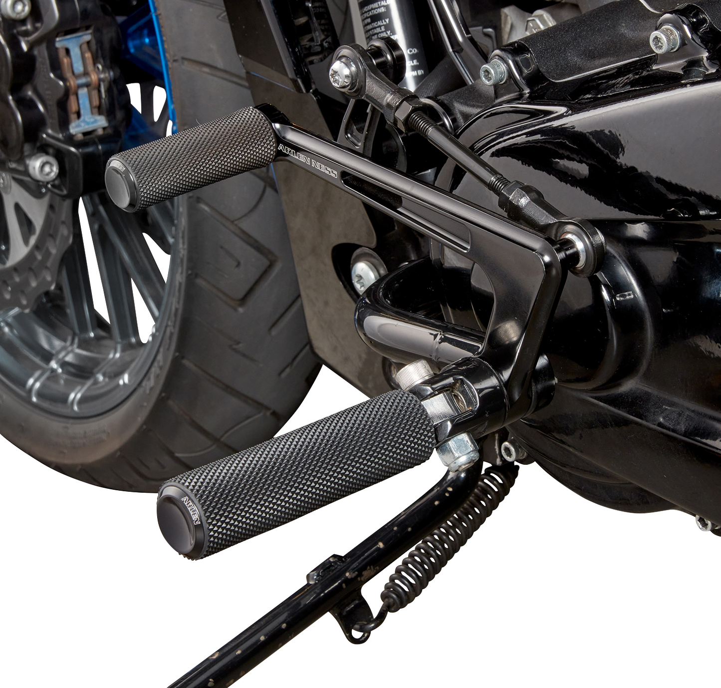 Arlen Ness Black Frame Mounted Mid Controls Kit 2009-2024 Harley Touring Models