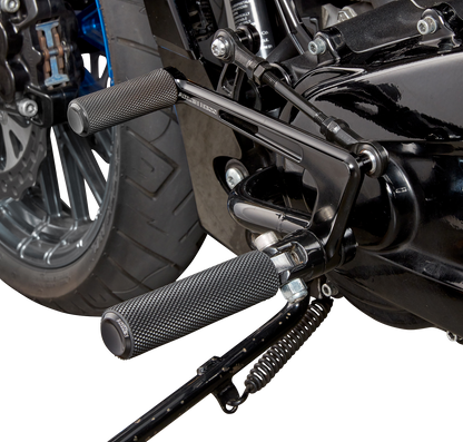 Arlen Ness Black Frame Mounted Mid Controls Kit 2009-2024 Harley Touring Models