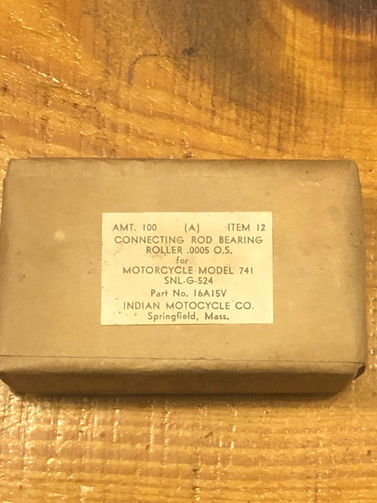 Chuck Myles NOS 100 Pack .0005 Connecting Rod Bearing Rollers Indian 741 Models