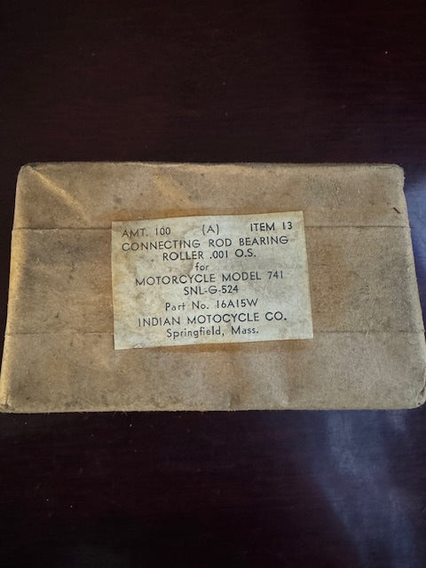 Chuck Myles NOS 100 Pack .0001 Connecting Rod Bearing Rollers Indian 741 Models