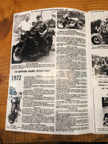 Reprint of The Motorcycle Post Indian Come Home Rallies 1972-1976 Chuck Myles
