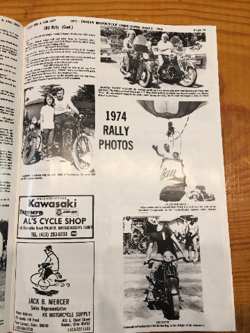 Reprint of The Motorcycle Post Indian Come Home Rallies 1972-1976 Chuck Myles