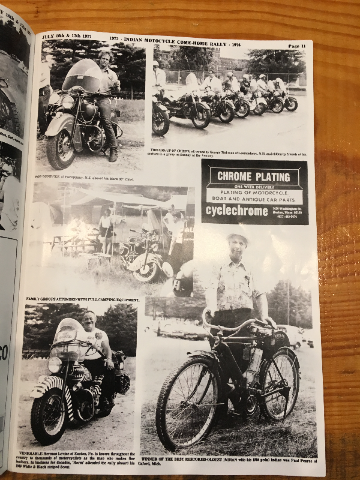 Reprint of The Motorcycle Post Indian Come Home Rallies 1972-1976 Chuck Myles