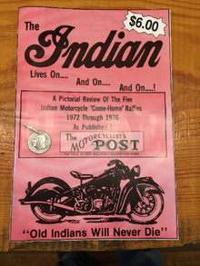 Reprint of The Motorcycle Post Indian Come Home Rallies 1972-1976 Chuck Myles