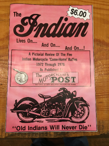 Reprint of The Motorcycle Post Indian Come Home Rallies 1972-1976 Chuck Myles
