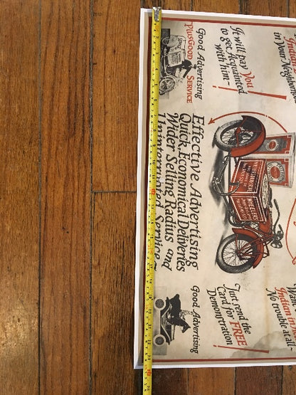 Vintage Replica Poster The Indian Service Car Chuck Myles Cardstock 24"x 17"