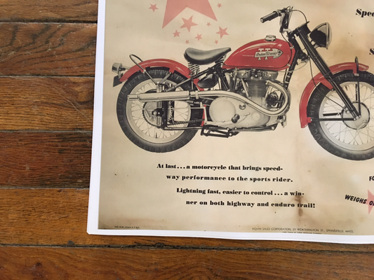 Vintage Replica Indian Warrior T.T Cardstock Chuck Myles 24" x 18" Poster