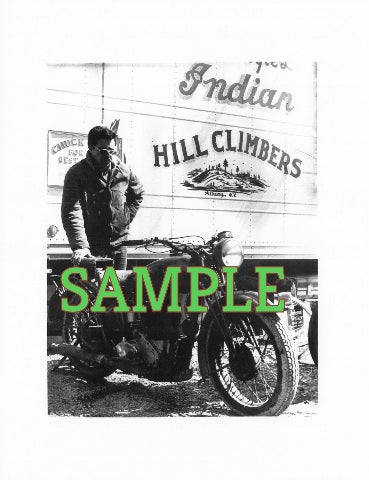 Chuck Myles Early Photo Picture Indian Motorcycle Hill climbers Albany NY