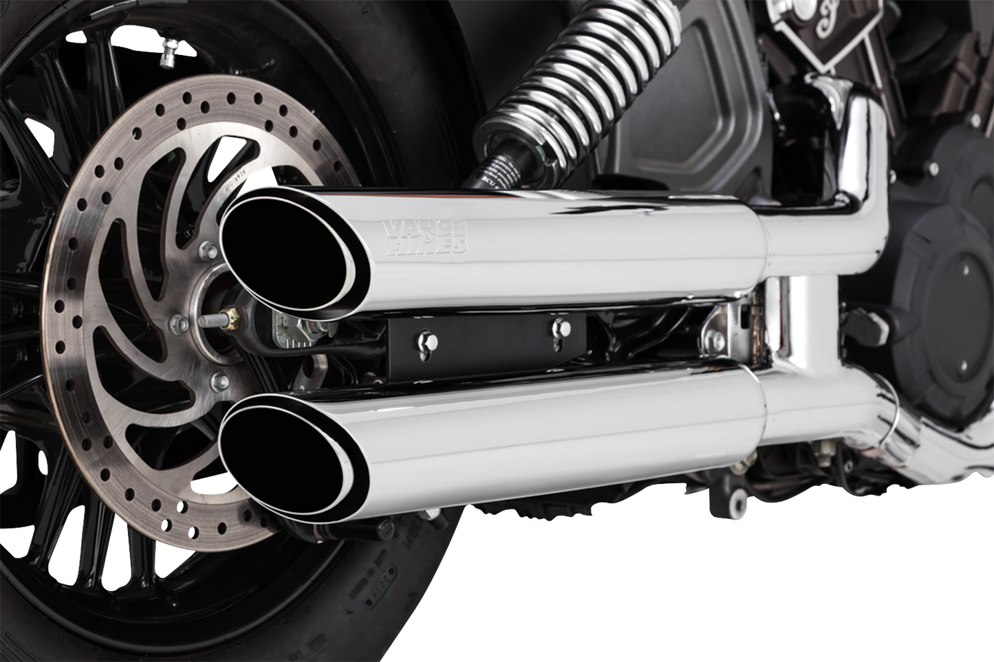 Vance & Hines Chrome Twin Slash Exhaust Mufflers fits 2015-2022 Indian Scout