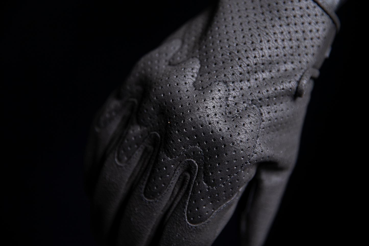 Icon Airform Mens Black Leather Motorcycle Riding Street Racing Gloves