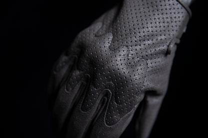 Icon Airform Mens Black Leather Motorcycle Riding Street Racing Gloves