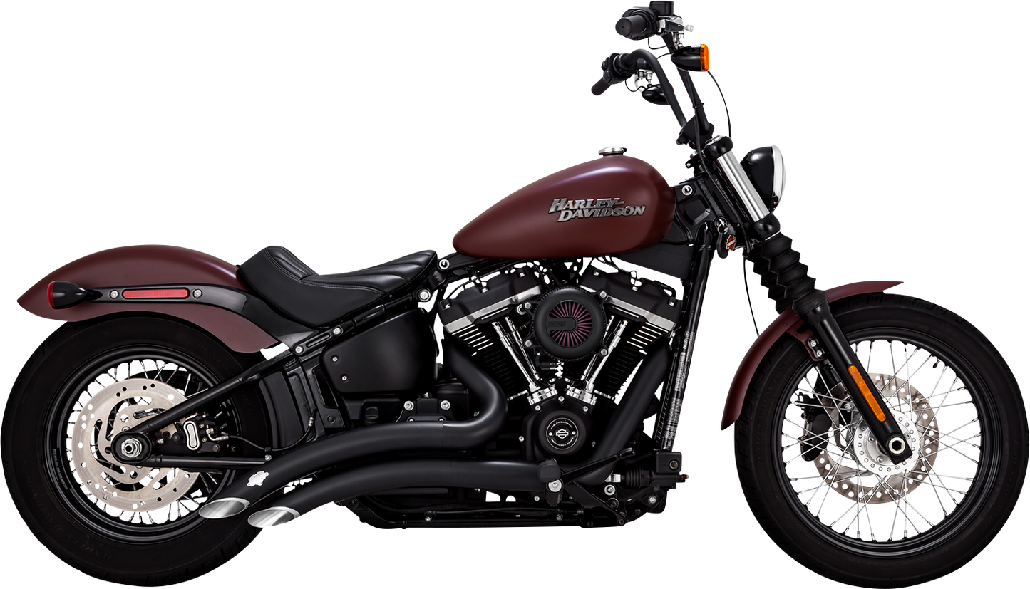 Vance & Hines Big Radius 2-2 Black PCX Exhaust System 18-24 Harley Softail 46377