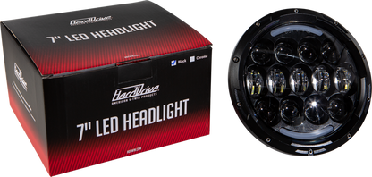 Harddrive 7" White Angel 105W Universal LED Motorcycle Headlight Harley Davidson