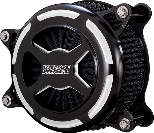 Vance & Hines Black Contrast VO2 X Air Filter Kit 2008-2017 Harley Twin Cam