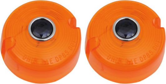 Chris Products Pair Amber & Blue Dot Turn Signal Lens fits 1986-2001 Harley