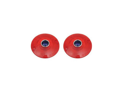 Chris Products Red with Blue Dot Flat Turn Signal Lens for 1984-20 Harley FLHT