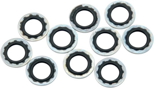 Drag Specialties 7/16  Aluminum Banjo Washer 10 Pack Harley Davidson XL FXR FXST