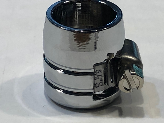 Drag Specialties Chrome 3/8" Single Grooved Universal Motorcycle Hose End Clamp