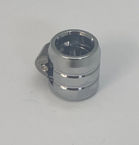 Drag Specialties Single Chrome Grooved 1/4" Hose End & Clamp for Harley