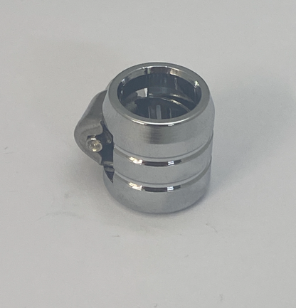 Drag Specialties Single Chrome Grooved 1/4" Hose End & Clamp for Harley