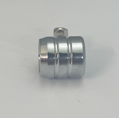 Drag Specialties Single Chrome Grooved 1/4" Hose End & Clamp for Harley