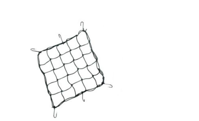 Drag Specialties Black 15"x15" Universal Motorcycle Luggage Storage Cargo Net