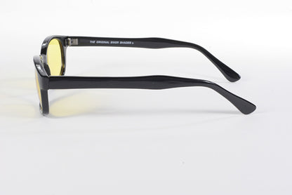KD's 1 Pair Yellow Lens Old School Biker Motorcycle Sunglasses 100% UV