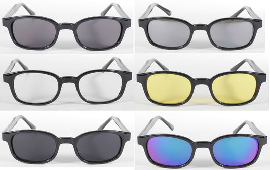 KD's 12 Pairs Sunglasses "You Pick The Colors" Old Skool Biker Glasses