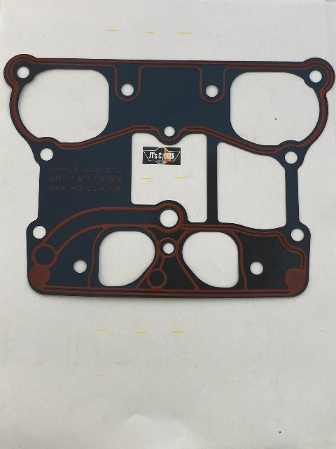 James Pair Rubber Steel Rocker Box Gaskets fits 1999-2017 Harley DYNA Touring
