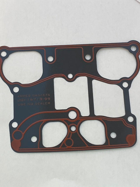 James Pair Rubber Steel Rocker Box Gaskets fits 1999-2017 Harley DYNA Touring
