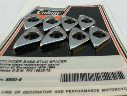 Colony Chrome Cylinder Base Washers for 78-84 Harley Big Twin Touring FLT FXE