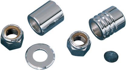 Colony Chrome Rear Axle Spacer Nut Kit fits 1986-1999 Harley Sportster XL XLH