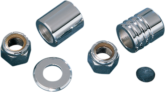 Colony Chrome Rear Axle Spacer Nut Kit fits 1986-1999 Harley Sportster XL XLH
