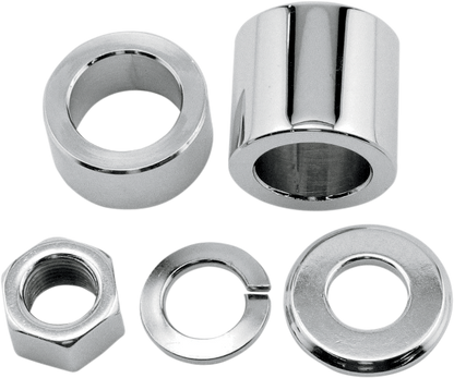Colony Chrome Front Axle Spacer Nut Kit fits 2000-2005 Harley Fat Boy FLSTF