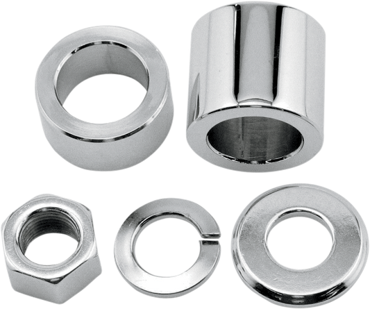 Colony Chrome Front Axle Spacer Nut Kit fits 2000-2005 Harley Fat Boy FLSTF