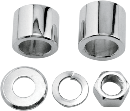 Colony Chrome Front Axle Spacer Nut Kit fits 2000-2006 Harley Softail Dyna