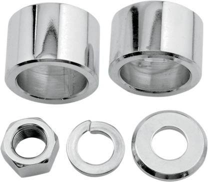 Colony Chrome Front Axle Spacer Nut Kit fits 2000-2007 Harley Touring FLHX