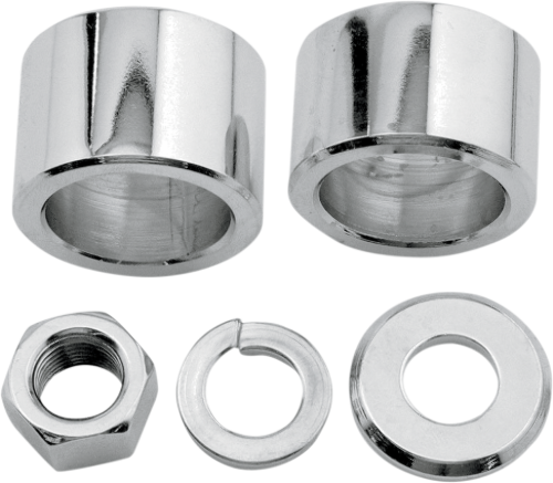 Colony Chrome Front Axle Spacer Nut Kit fits 2000-2007 Harley Touring FLHX