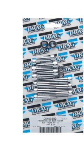 Drag Specialties Chrome Motorcycle Side Cover Bolt Kit 91-06 Harley Dyna FLHT
