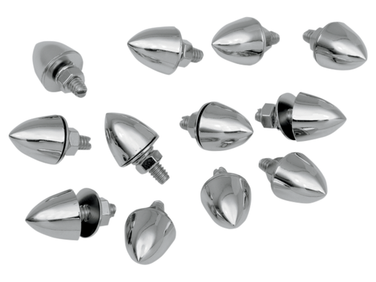 Drag Specialties 12-pack Chrome 6mm Bullet Krommett Harley Touring Sportster