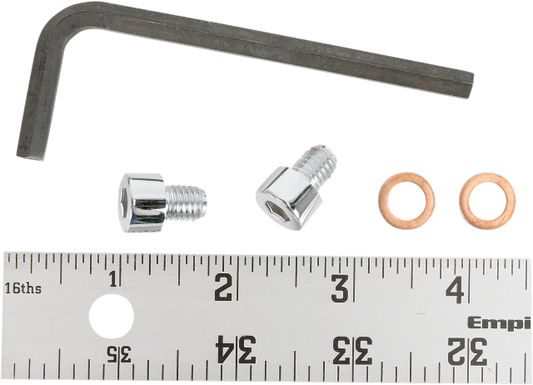Gardner Westcott Chrome Fork Slider Drain Screws for 1973-2013 Harley Sportster