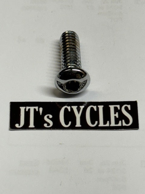 Drag Specialties Button-Head Chrome 1/4"-20 x 3/4" Socket-Head Bolt Harley