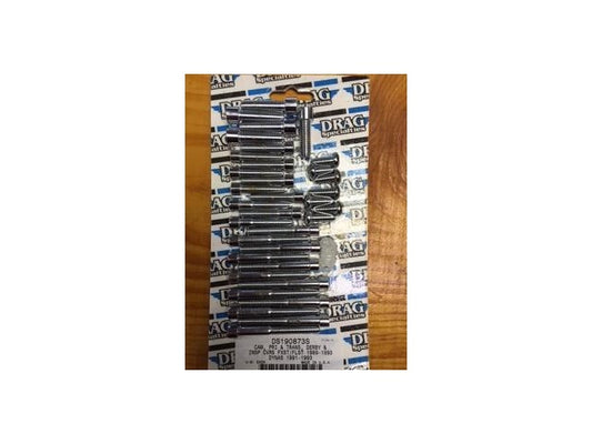 Drag Specialties Chrome Smooth Socket Head Primary Bolt Set 89-93 Harley FXST