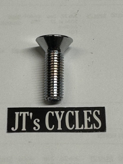 Drag Specialties Flat-Head Chrome 5/16"-24 x 1" Countersunk Socket-Head Bolt