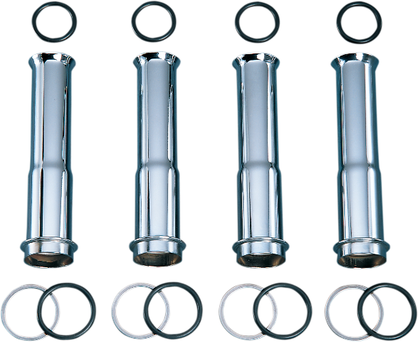 Colony Chrome 4 Pack Lower Pushrod Tube Kit 84-99 Harley Davidson Touring Dyna
