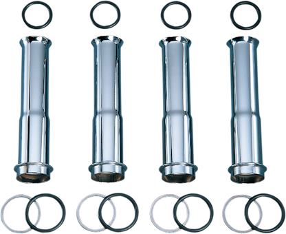 Colony Chrome 4 Pack Lower Pushrod Tube Kit 84-99 Harley Davidson Touring Dyna