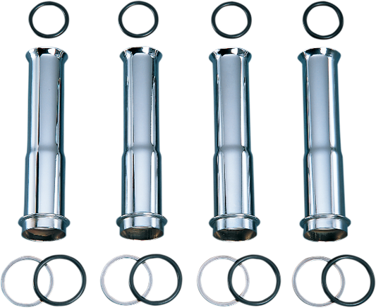 Colony Chrome 4 Pack Lower Pushrod Tube Kit 84-99 Harley Davidson Touring Dyna